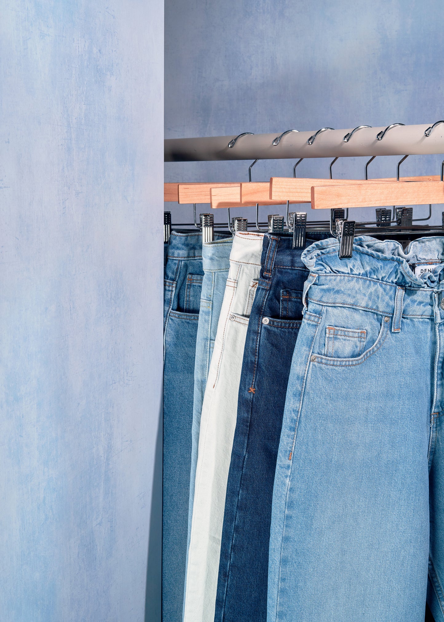 Washed Denim Vinyl Photography Backdrop by Club Backdrops